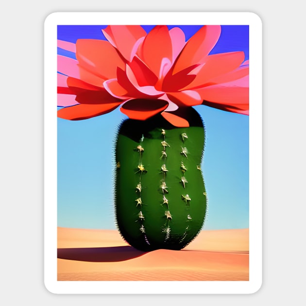 Israel, Sabra Cactus in the Desert Sticker by UltraQuirky